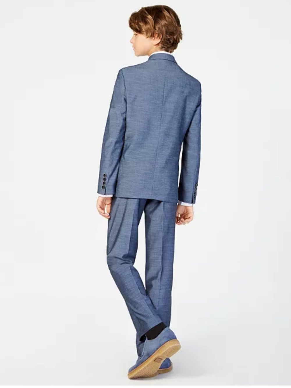 Calvin Klein Boys Slim-Fit Plain-Weave Suit